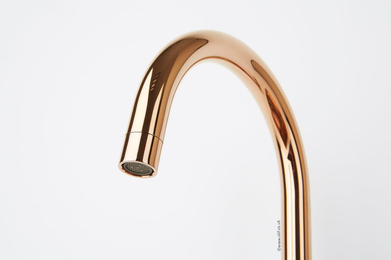 Copper kitchen mixer tap, WRAS certified Alveus Monarch Leo Copper Olif