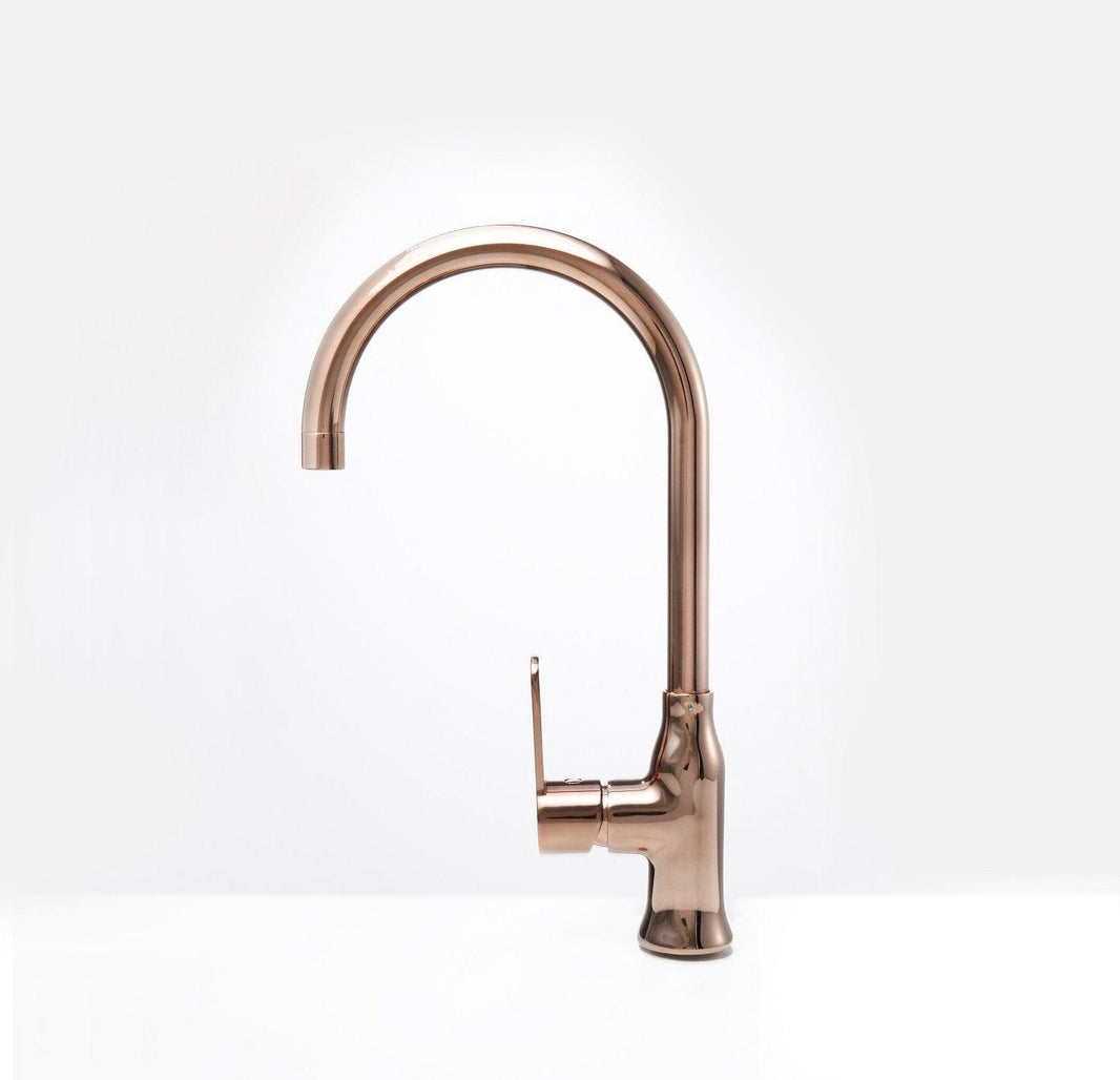Copper kitchen mixer tap, WRAS certified Alveus Monarch Leo Copper Olif