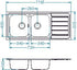 Alveus Line Maxim 100, flush or flat-mount sink - Olif