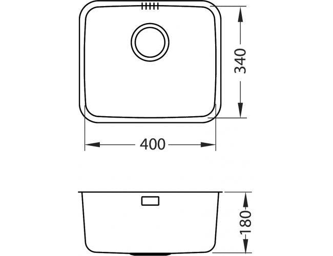 Alveus Luno 20 undermount sink - Olif