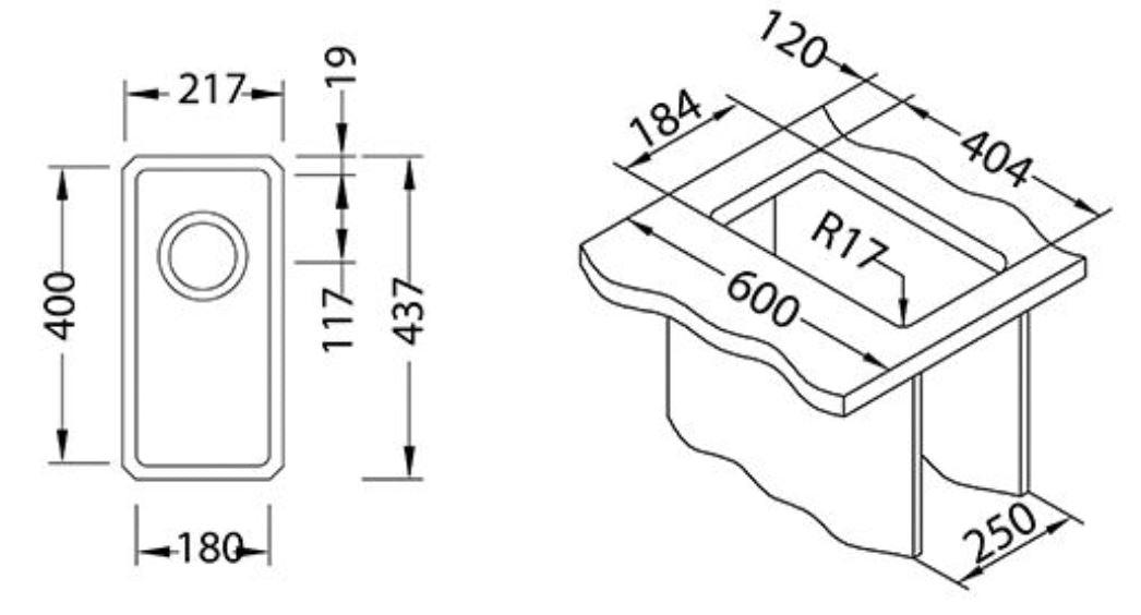 Alveus Monarch Kombino 10 Copper, undermount sink - Olif