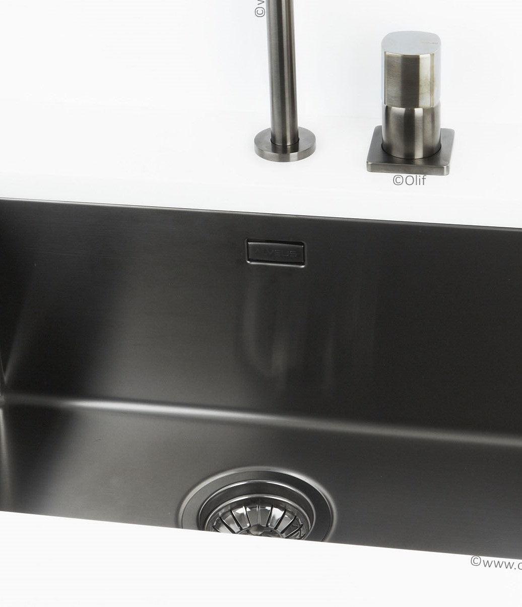 Alveus Monarch Quadrix 30 Anthracite, flush/slim/undermount sink - Olif