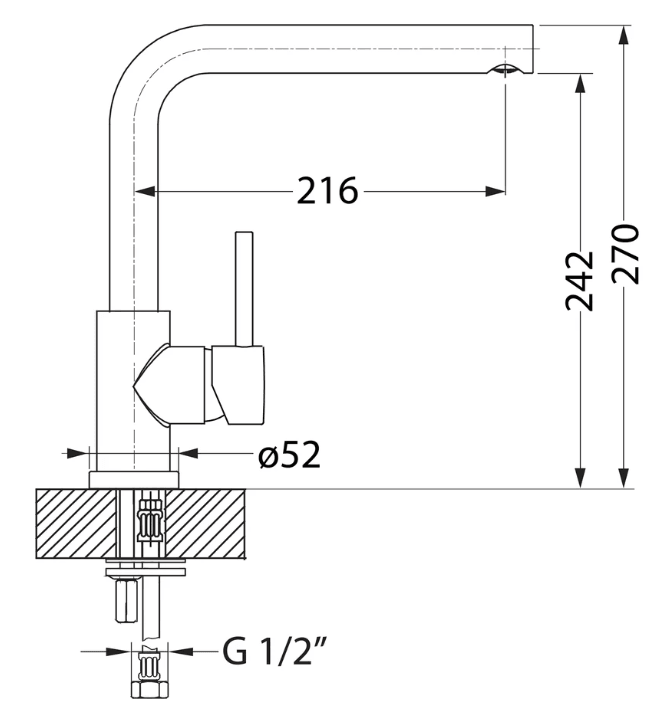 Alveus Monarch Quadrix 30 Gold, flush/slim/undermount sink - Olif