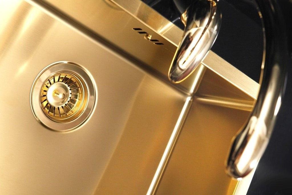 Alveus Monarch Quadrix 30 Gold, flush/slim/undermount sink - Olif