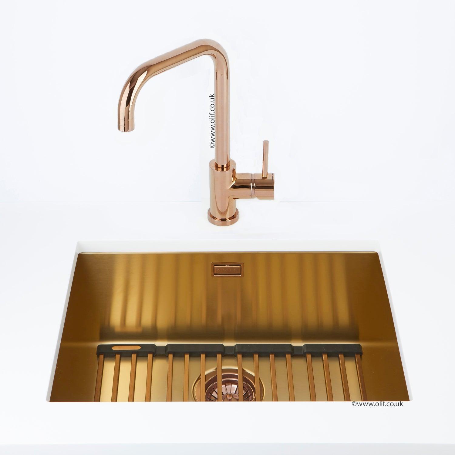 Alveus Monarch Quadrix 50 Gold MIX & MATCH sink - Olif