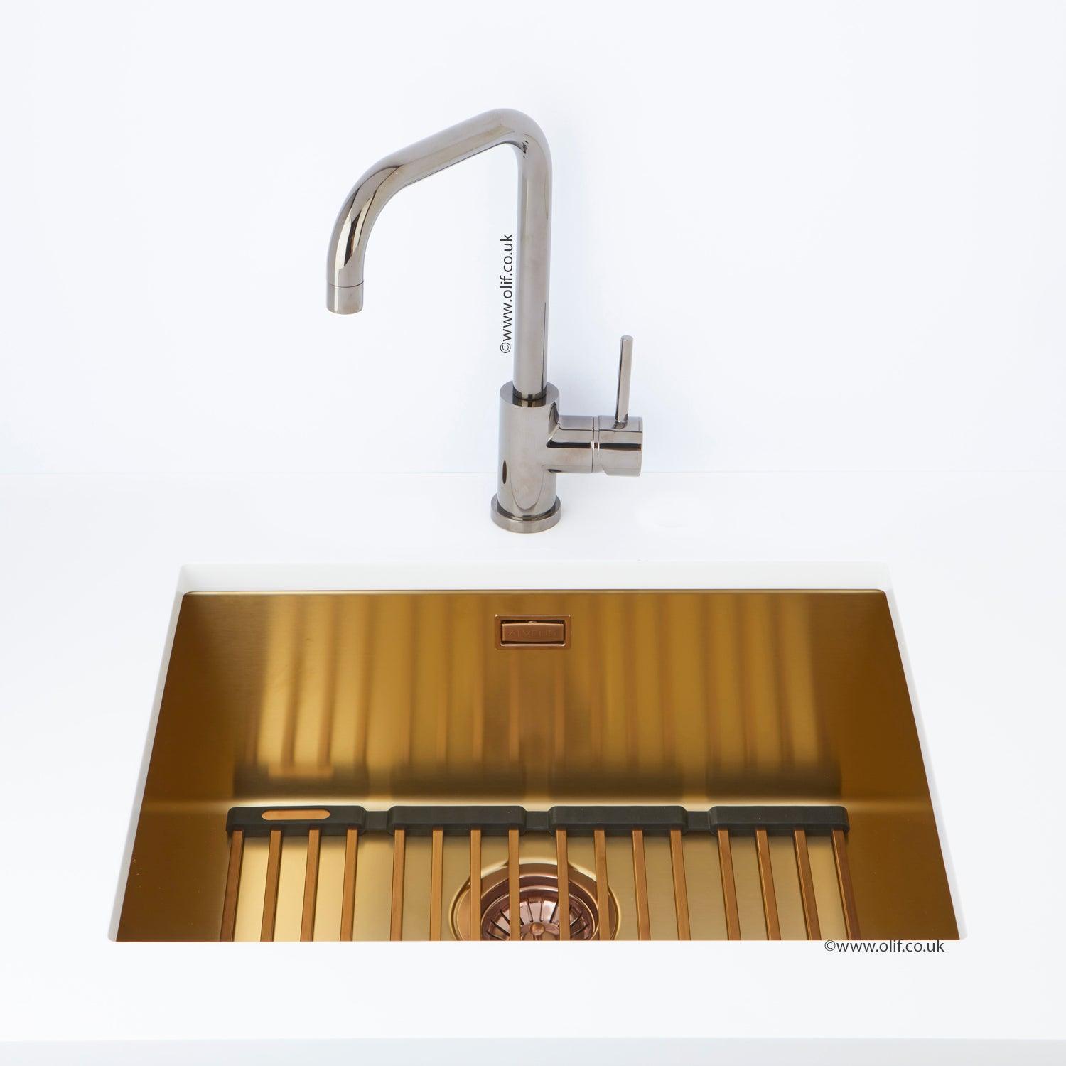 Alveus Monarch Quadrix 50 Gold MIX & MATCH sink - Olif