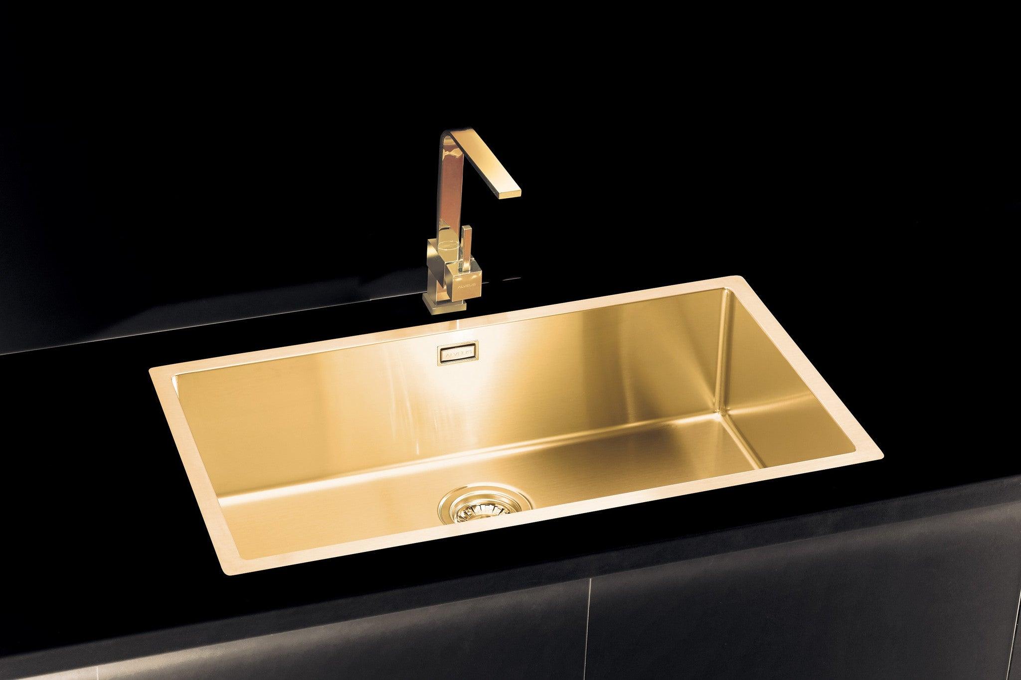 Alveus Monarch Quadrix 60 Gold, flush/slim/undermount sink - Olif