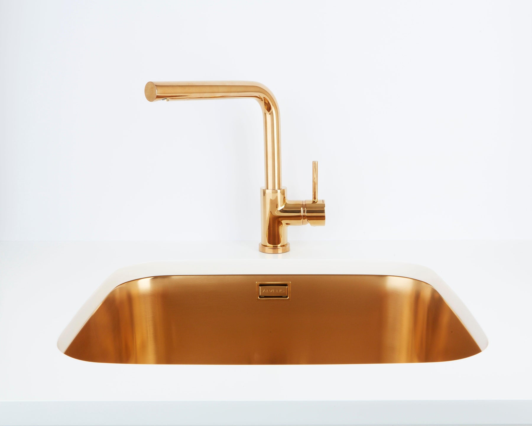 Bronze brass kitchen sink, undermount, large bowl Alveus Monarch Variant 10 Bronze Olif
