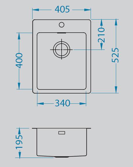 Alveus Pure 10, flush or flat-mount sink - Olif