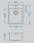 Alveus Pure 10, flush or flat-mount sink - Olif