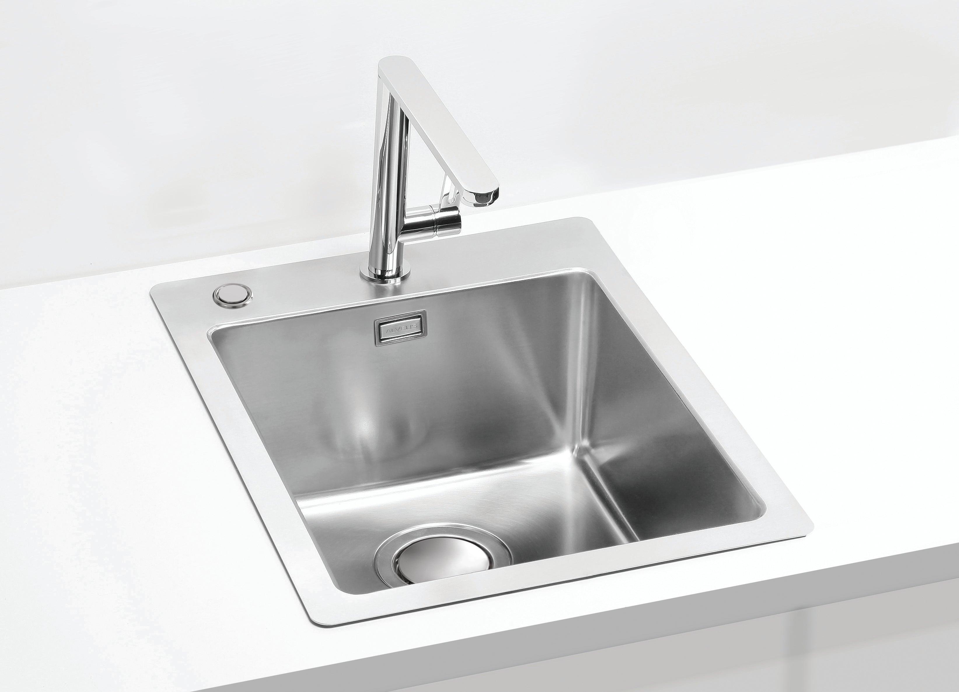 Alveus Pure 10, flush or flat-mount sink - Olif