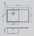 Alveus Pure 40, flush or flat-mount sink - Olif