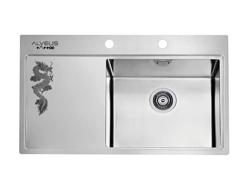 Alveus Pure 50 Tattoo Monarch, flush or flatmount kitchen sink - Olif