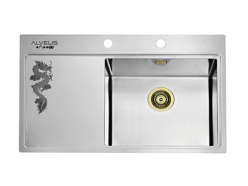 Alveus Pure 50 Tattoo Monarch, flush or flatmount kitchen sink - Olif
