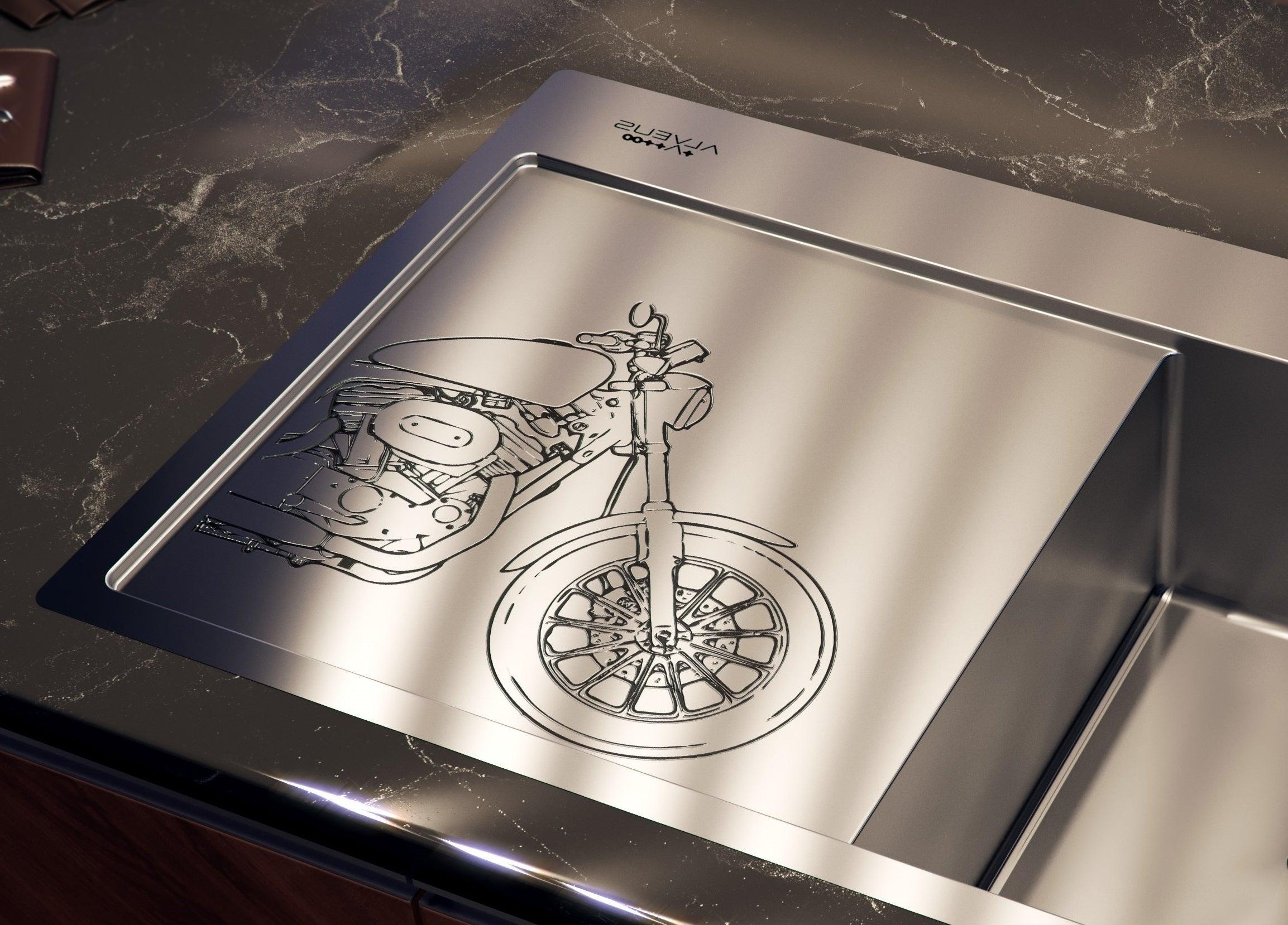 Alveus Pure 50 Tattoo Monarch, flush or flatmount kitchen sink - Olif