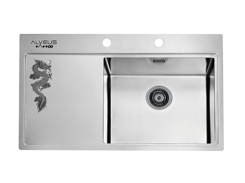 Alveus Pure 50 Tattoo Monarch, flush or flatmount kitchen sink - Olif