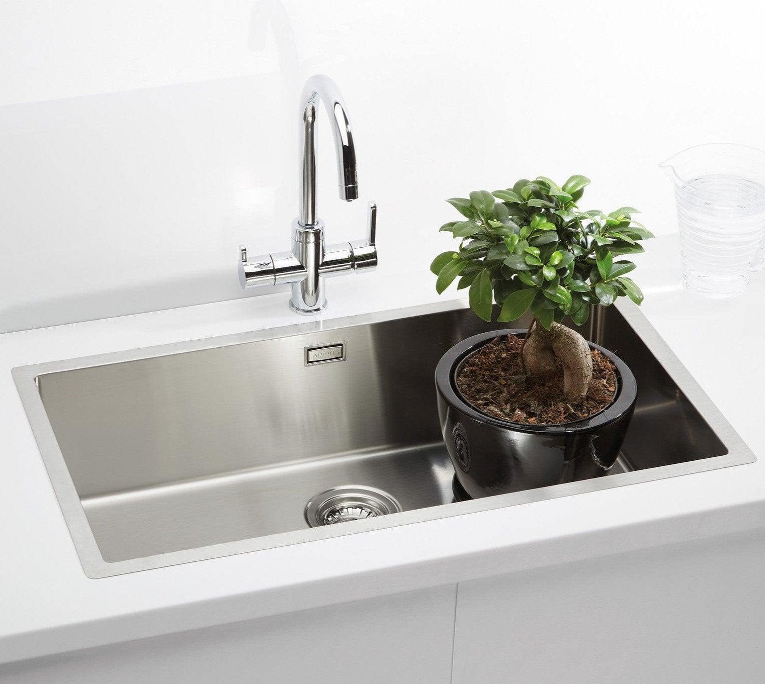 Alveus Quadrix 60, flush/flat or undermount sink - Olif