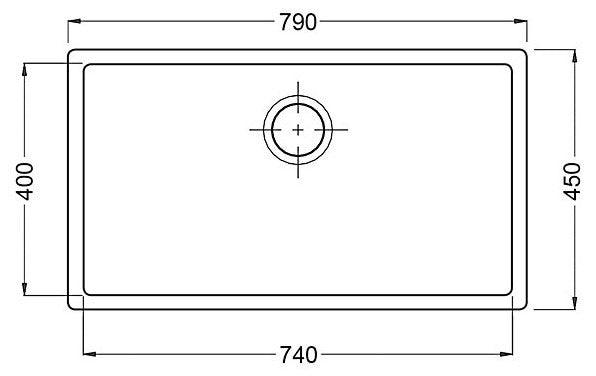 Alveus Quadrix 60, flush/flat or undermount sink - Olif
