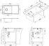 Alveus Stricto 20, Flush or Flat-mount sink - Olif