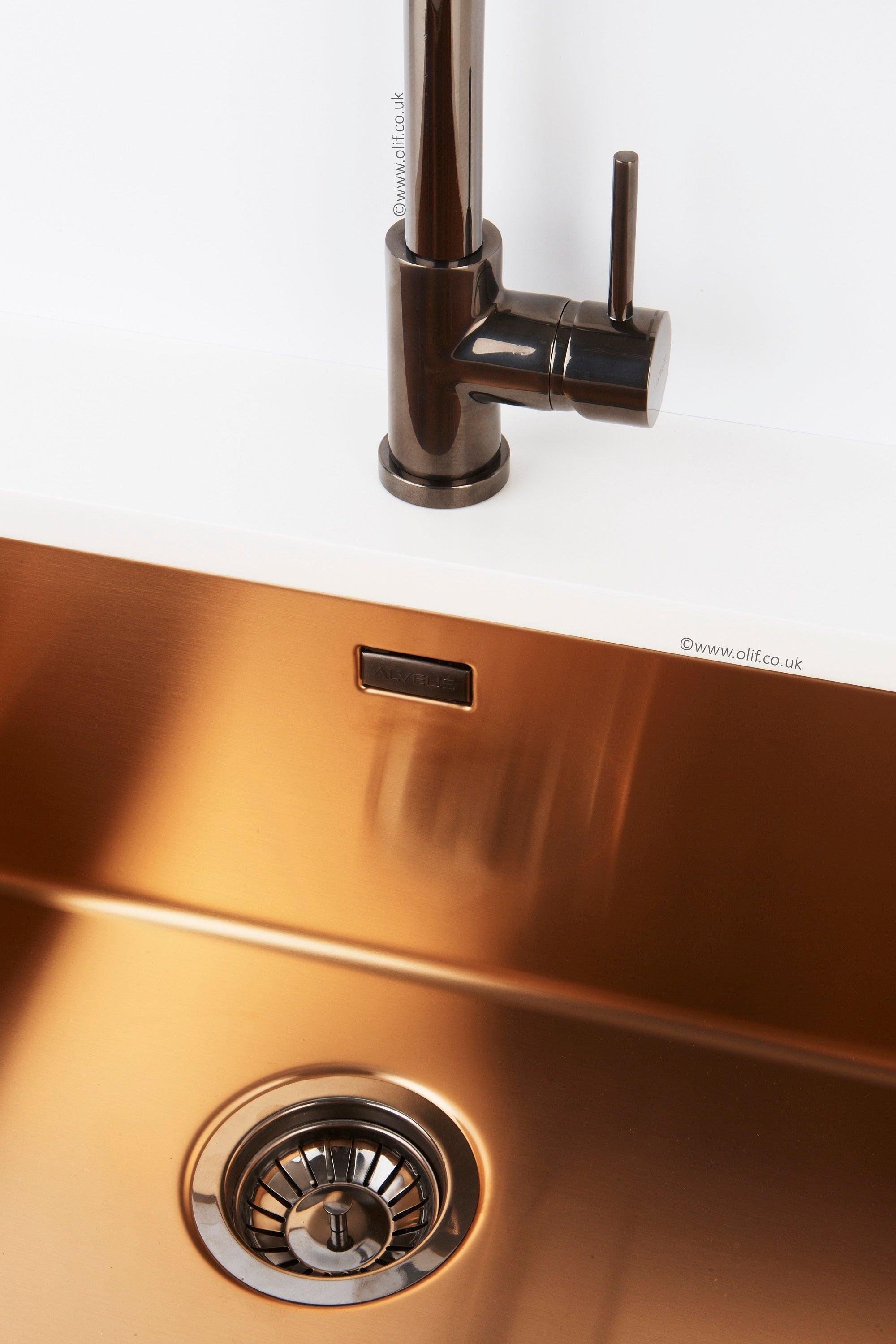 Alveus Toro Anthracite, kitchen mixer tap, Monarch collection - Olif