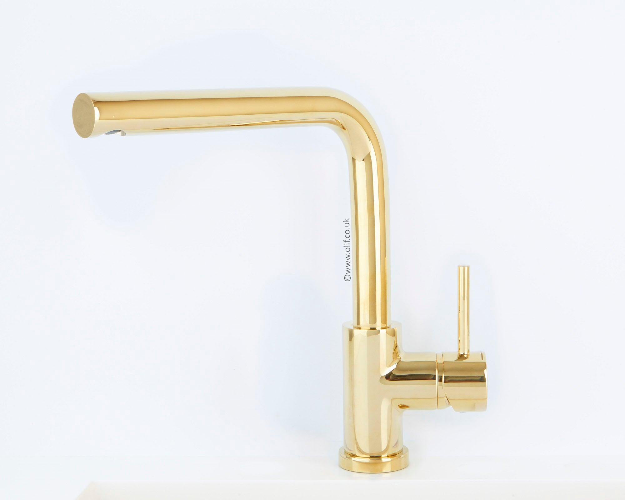 Alveus Toro Gold, kitchen mixer tap, Monarch collection - Olif