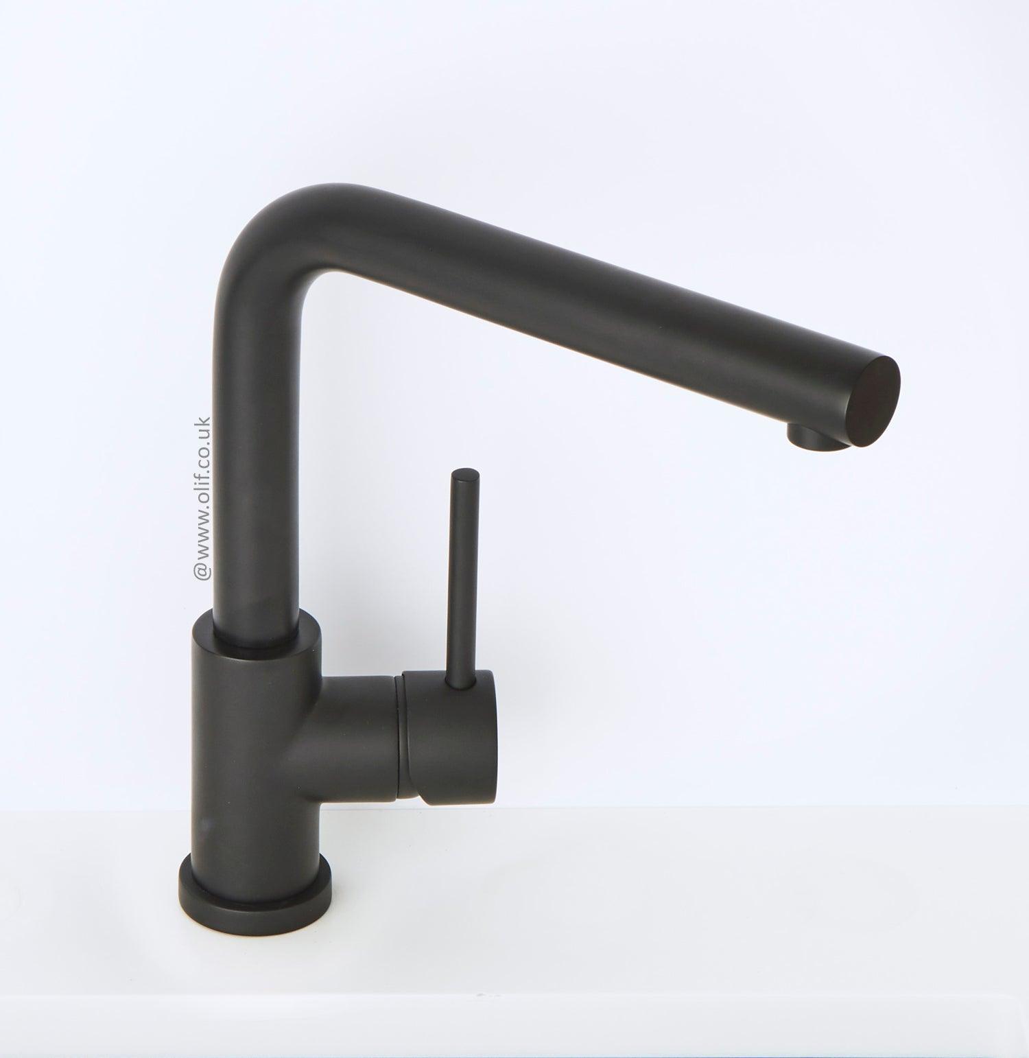 Alveus Toro Matte Black, kitchen mixer tap, Monarch collection - Olif