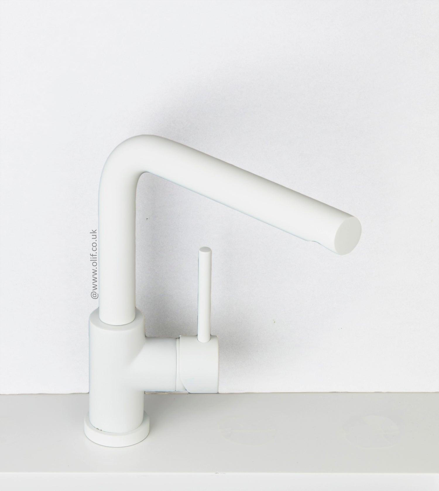 Alveus Toro Matte White, kitchen mixer tap, Monarch collection - Olif