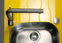 Glass kitchen sink, yellow colour