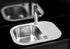 Alveus Wave 10, inset sink, glass/ stainless steel, round - Olif