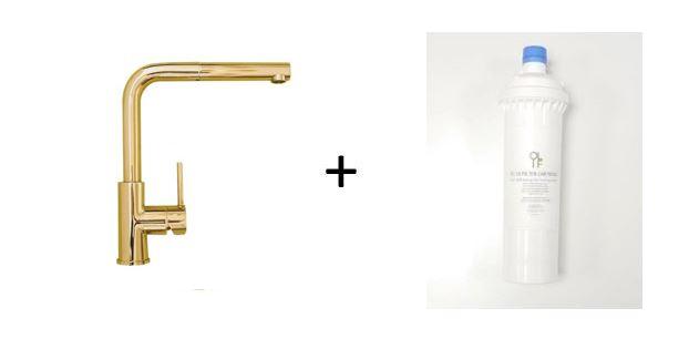 Alveus Zeos P Bronze, Pull-out kitchen mixer tap, Monarch collection - Olif