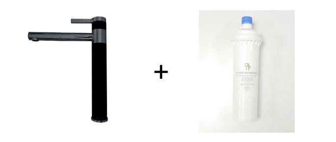 Alveus Zina Matte Black and Anthracite, kitchen mixer tap, Monarch collection - Olif