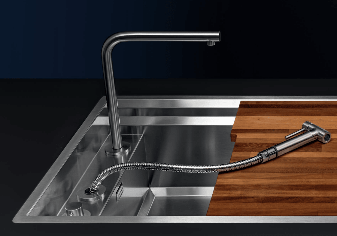 Artinox Element kitchen tap with pull out hand-spray - Olif