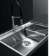 Artinox Hero Black and Brushed Steel kitchen tap - Olif