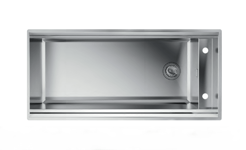 Artinox Layer BRL 104, top or undermount multi-level sink - Olif