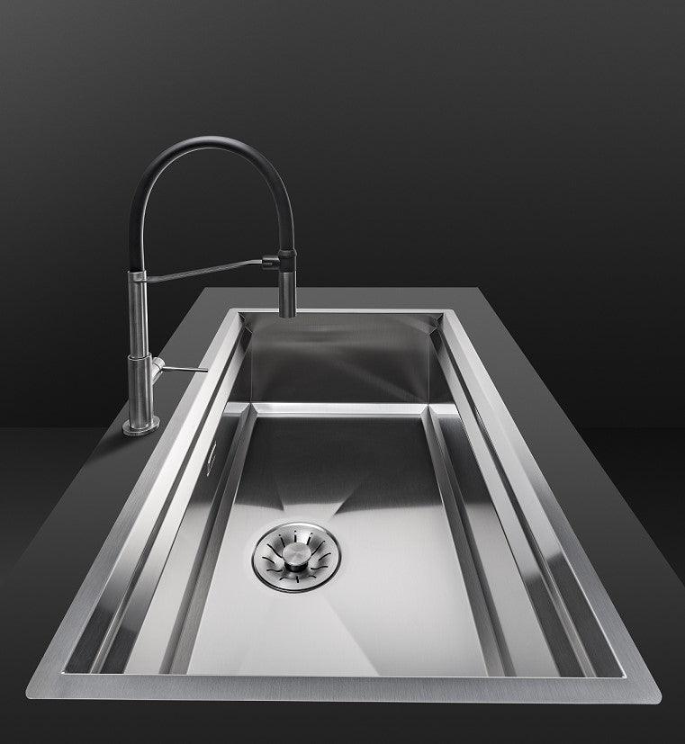 Artinox Layer SBR 104, top or undermount multi-level sink - Olif