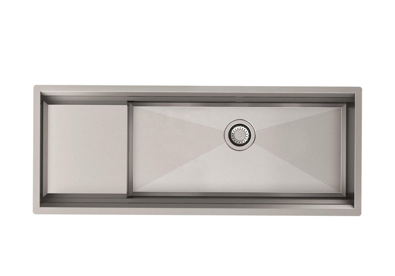 Ultra large kitchen sink with drainer, 1 metre wide | Artinox Layer 111 ...