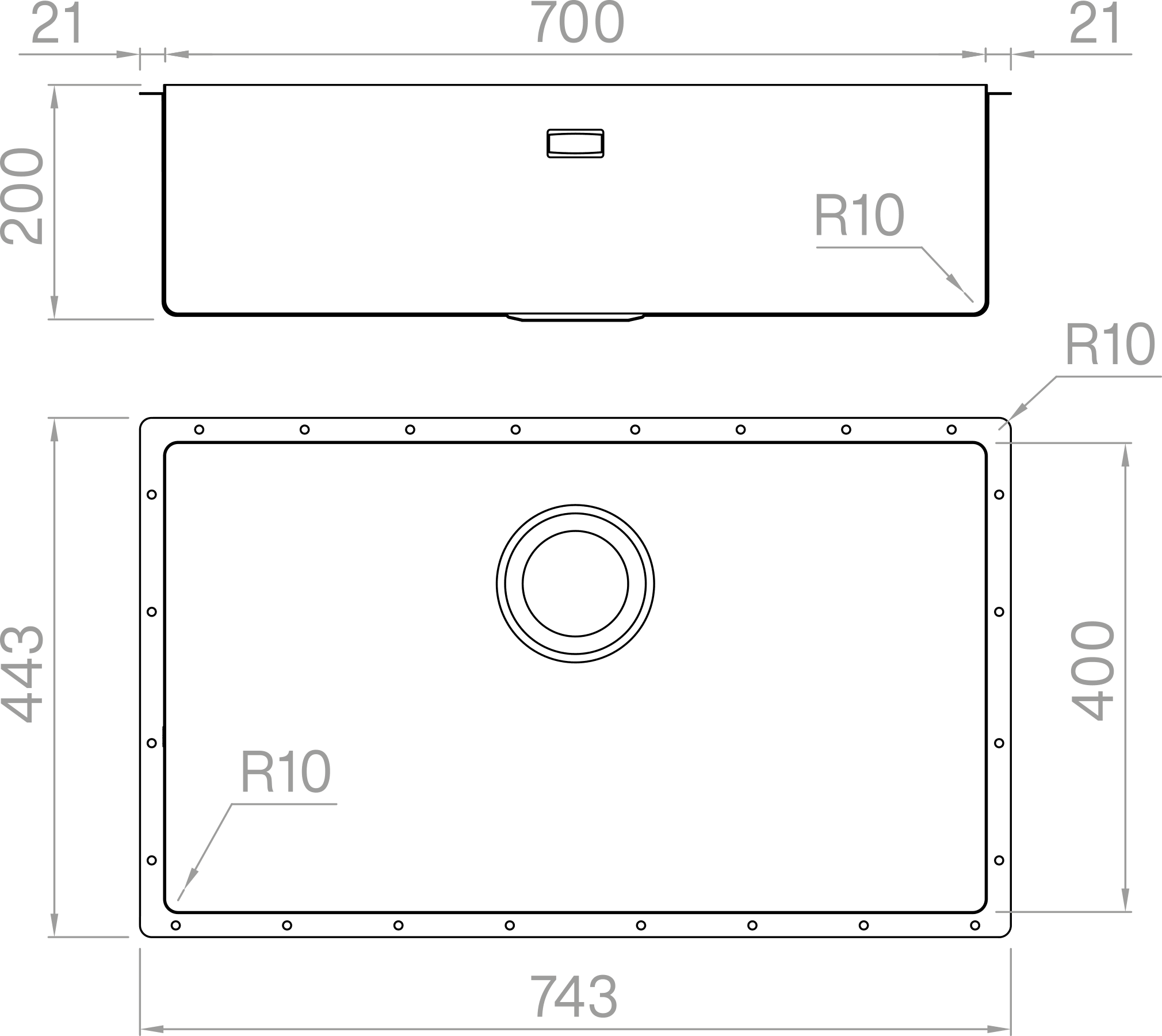 Artinox Linea 70 Zero-Edge kitchen sink - Olif