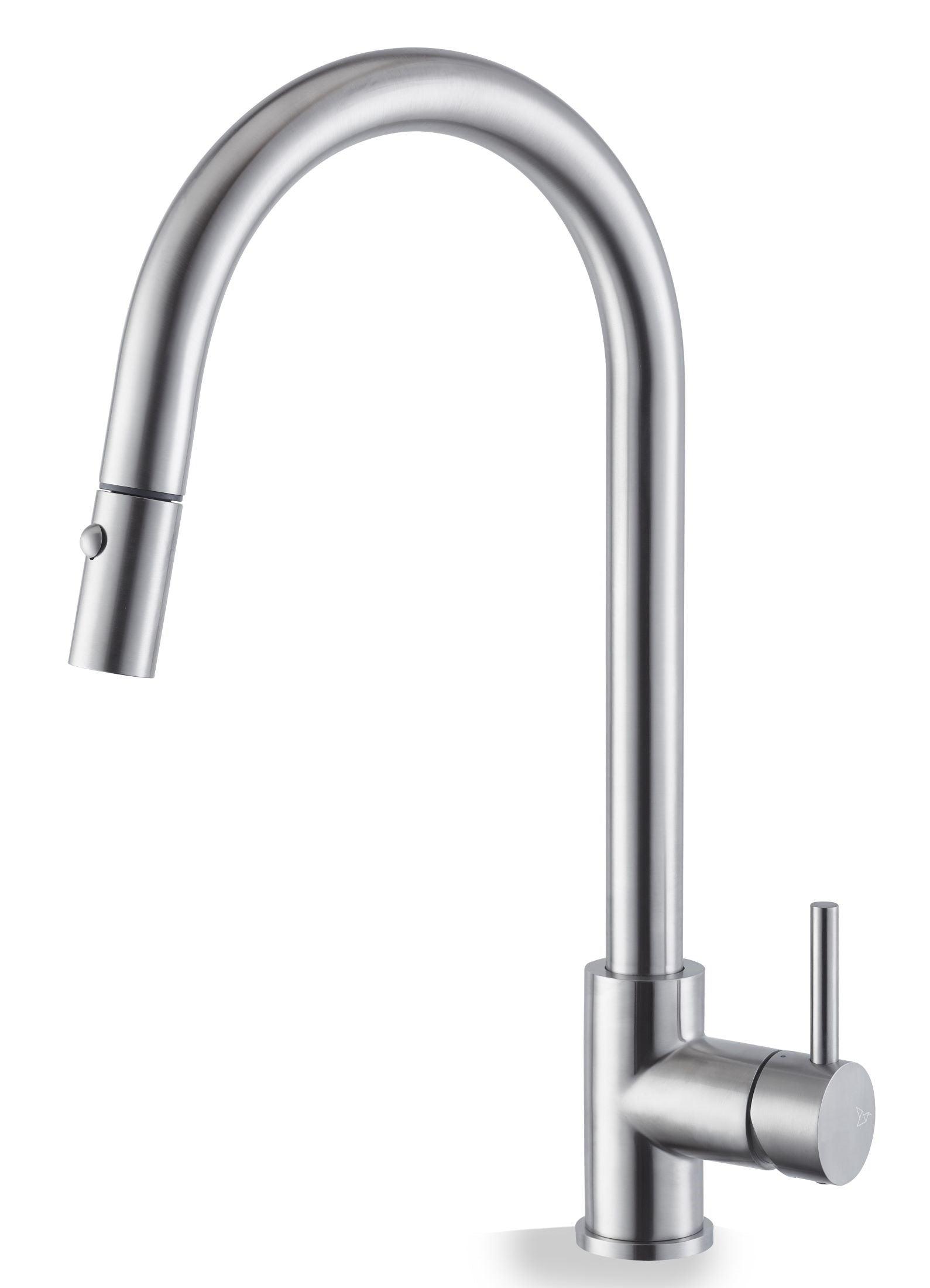 Artinox Loft Brushed Stainless Steel kitchen tap - Olif