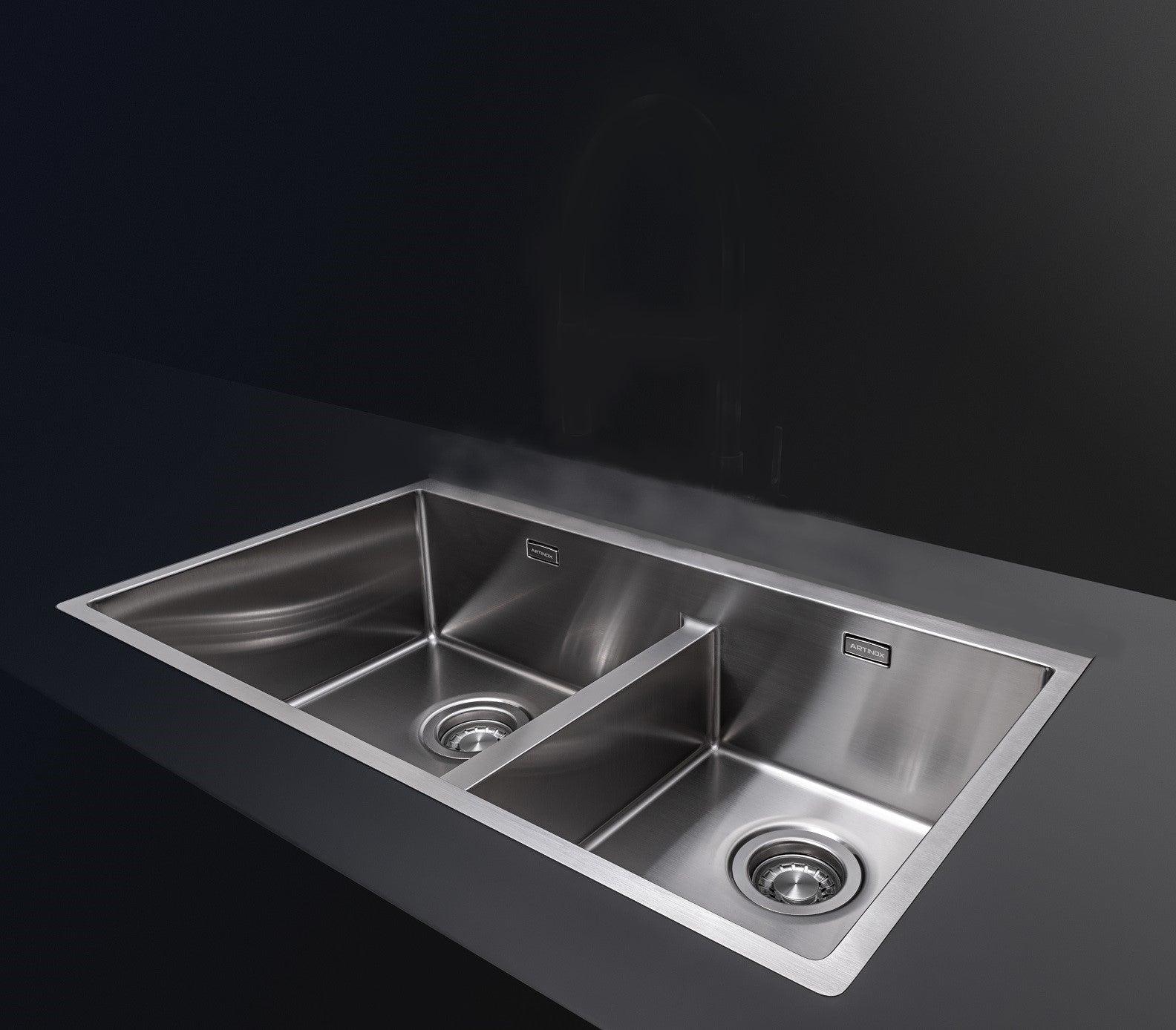 Artinox Mose SB81, topmount or undermount sink - Olif