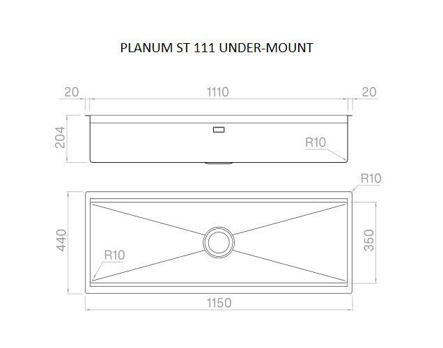 Artinox Planum 111 ST undermount multi-level sink - Olif