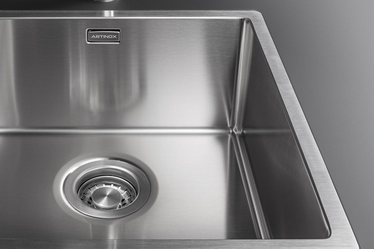 Artinox Radius Marina 50, outdoor kitchen sink - Olif