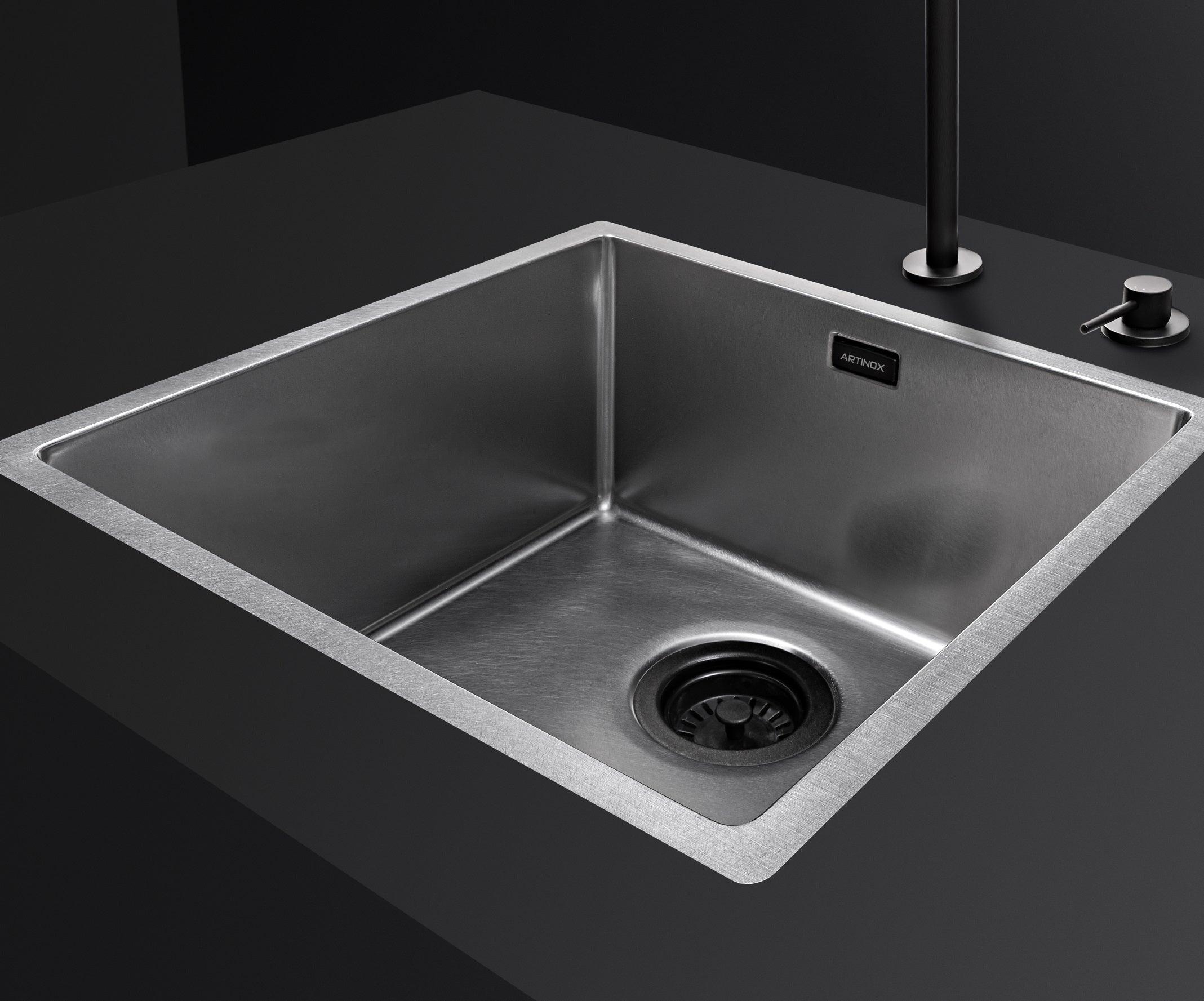 Artinox Radius Matte Vintage 50, top or undermount kitchen sink - Olif