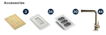 Artinox Titanium Gold 70, top, flush-mount or undermount - Olif