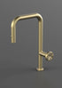 Capo Brass/Gold, pull-down kitchen mixer tap - Olif