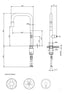 Capo Matte Black, pull down kitchen mixer tap - Olif