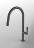 Divino Anthracite, pull-down kitchen tap, with spray - Olif