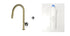 Divino Brass/Gold Mix&Match, pull-down kitchen tap, with spray - Olif