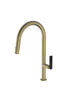 Divino Brass/Gold Mix&Match, pull-down kitchen tap, with spray - Olif