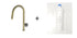 Divino Brass/Gold Mix&Match, pull-down kitchen tap, with spray - Olif