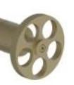 Divino Brass/Gold, pull-down kitchen tap, with spray - Olif